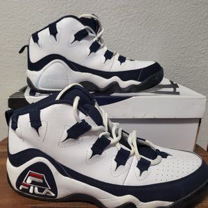 Men's Fila The 95 Grant Hill White Navy Blue Fire Red 1VB90040-127 Size 10.5